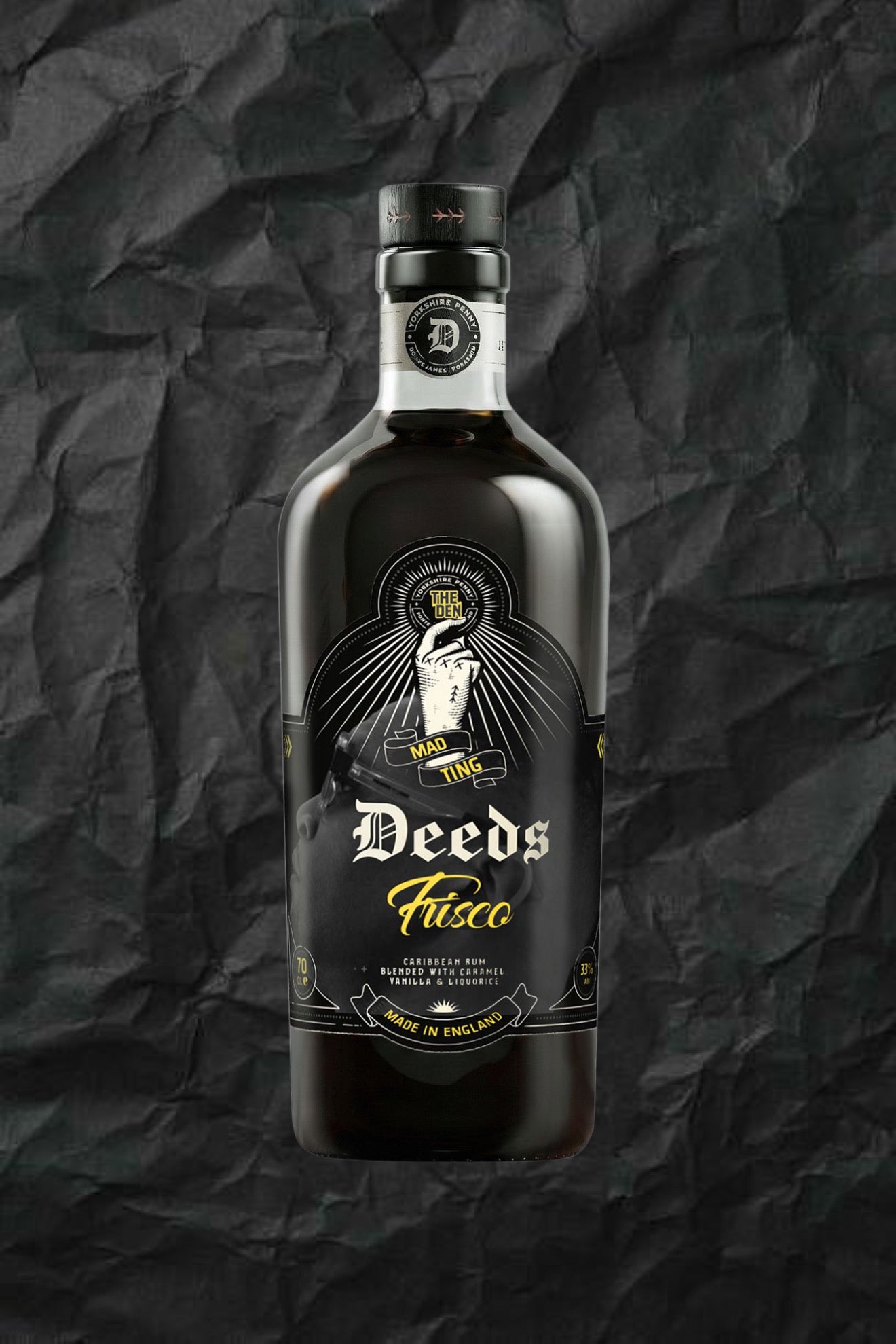 Frisco x Deeds rum bottle